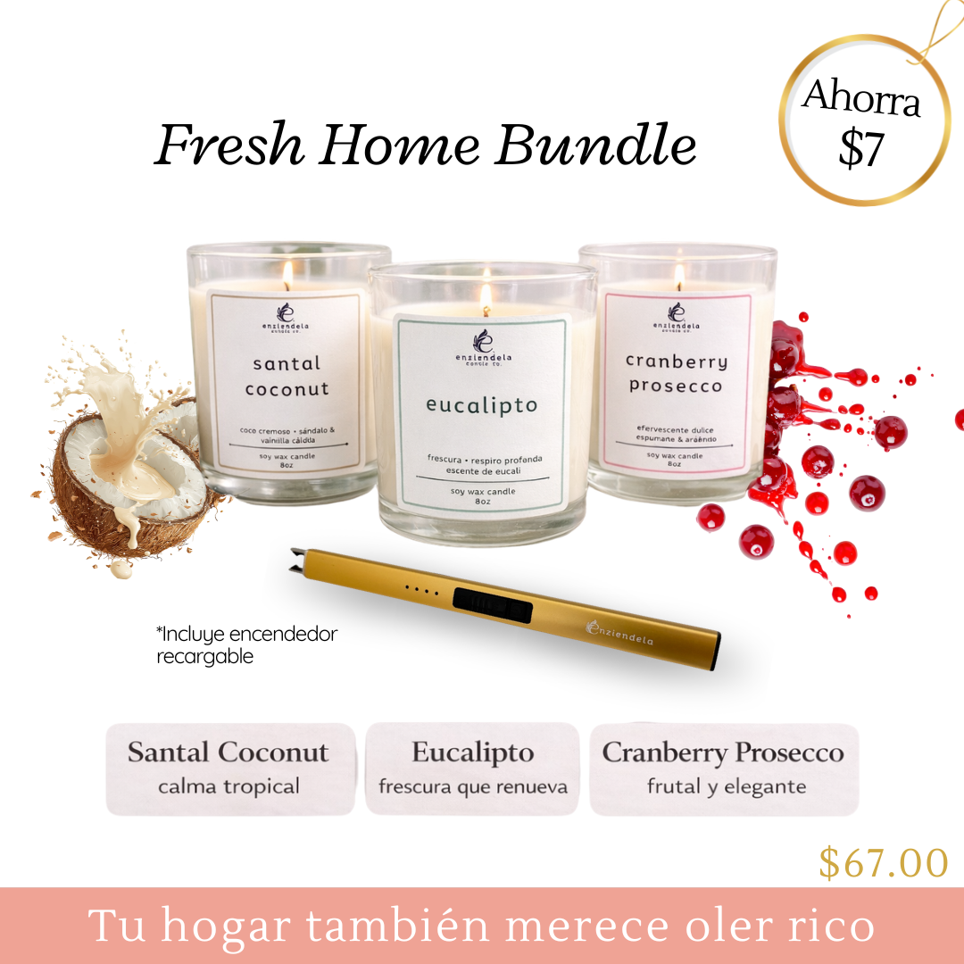 Kit completo para después de limpiar tu hogar • Eucalipto + Cranberry Prosecco + Santal Coconut