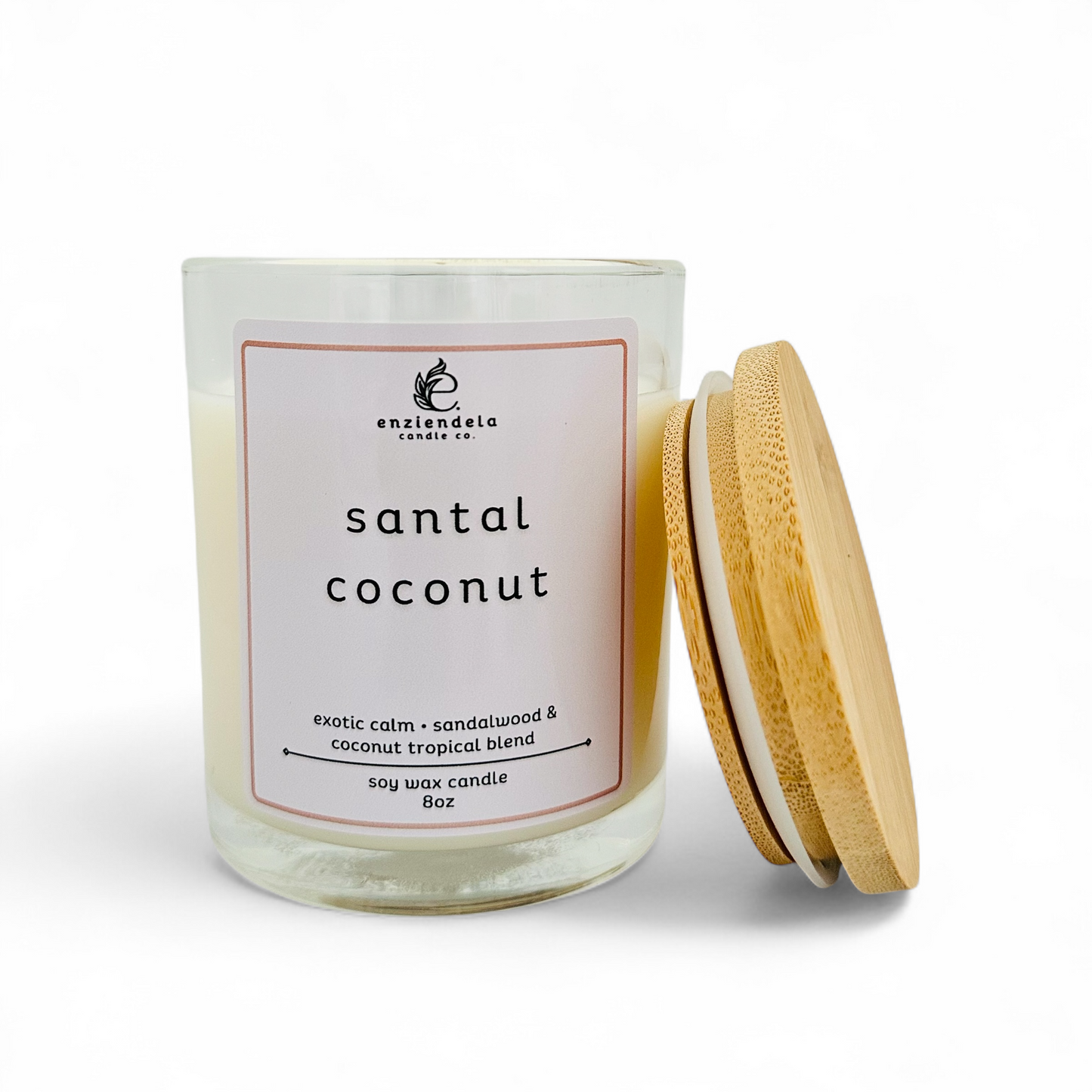 Santal Coconut • Vela Aromática Artesanal • 8oz