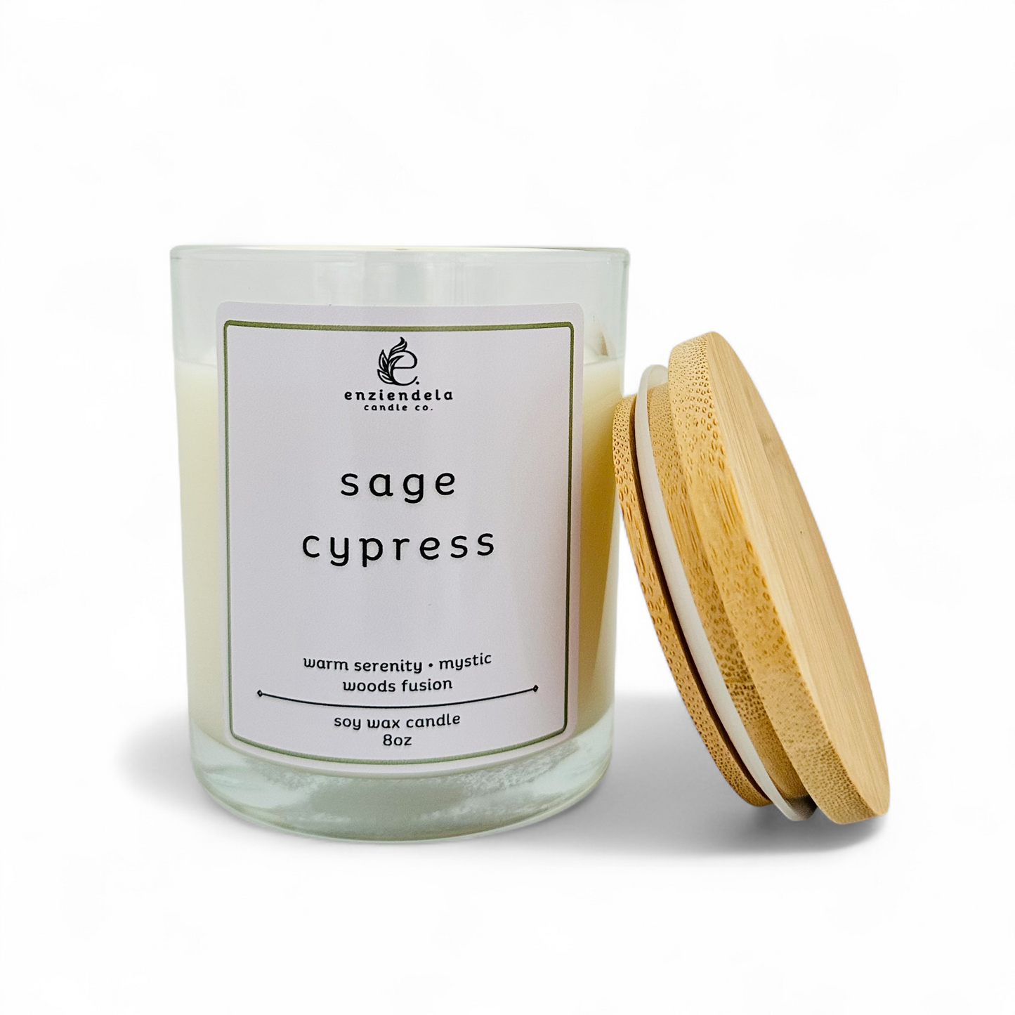 Sage Cypress • Vela Aromática Artesanal • 8oz