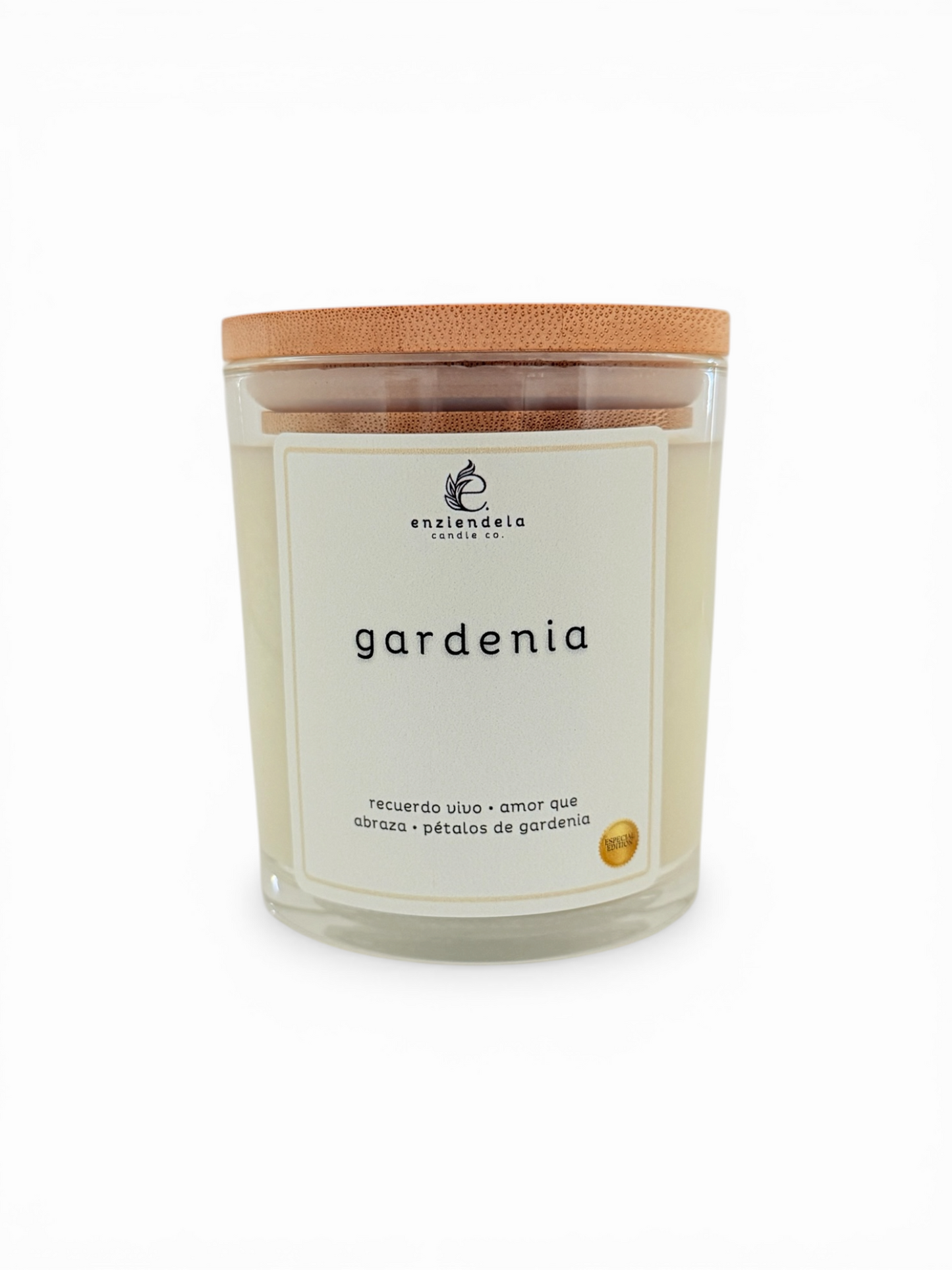 Gardenia (Edición Especial) • Vela Aromática Artesanal • 8oz
