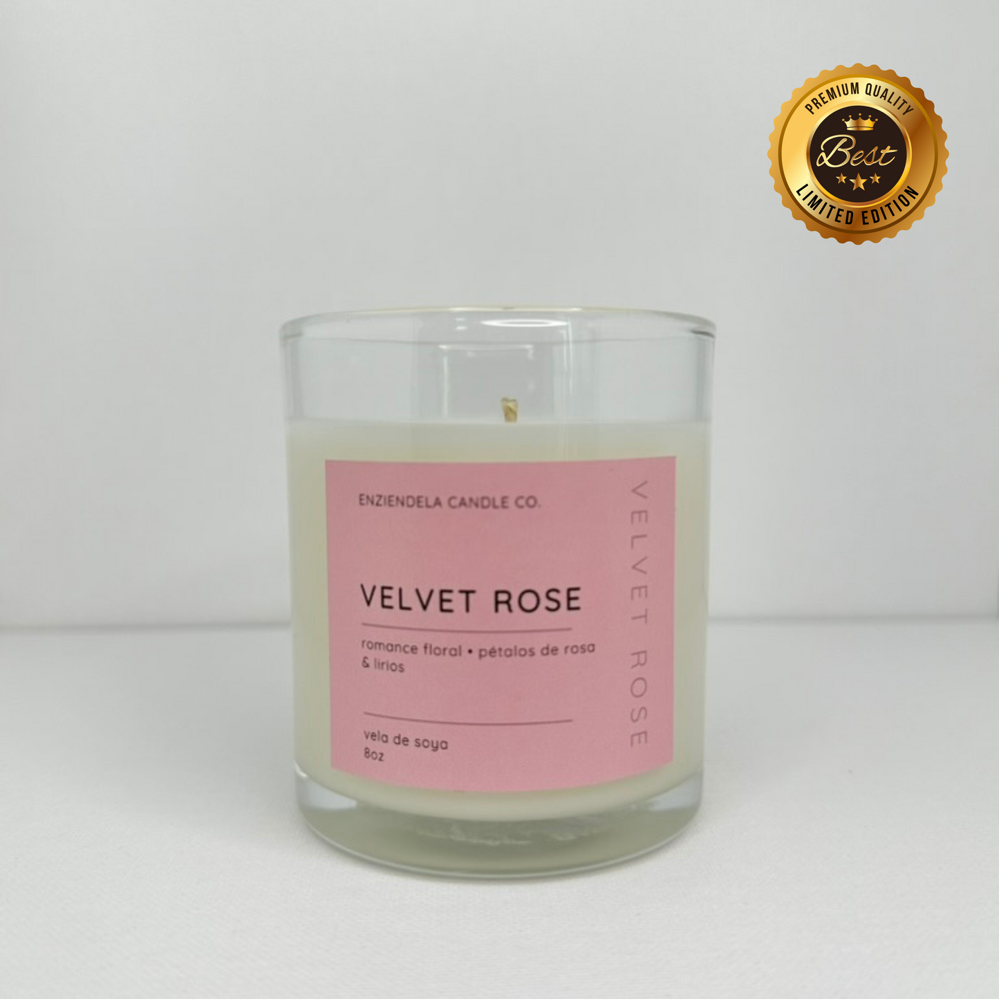 Velvet Rose • Vela Aromática Artesanal • Edición Limitada • 8oz