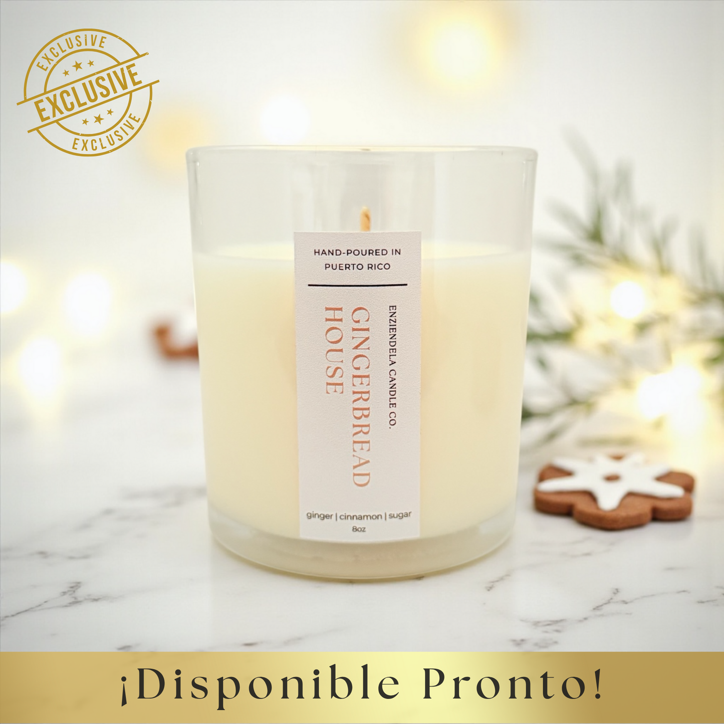 Gingerbread House • Edición Especial • Vela Aromática Artesanal • 8oz
