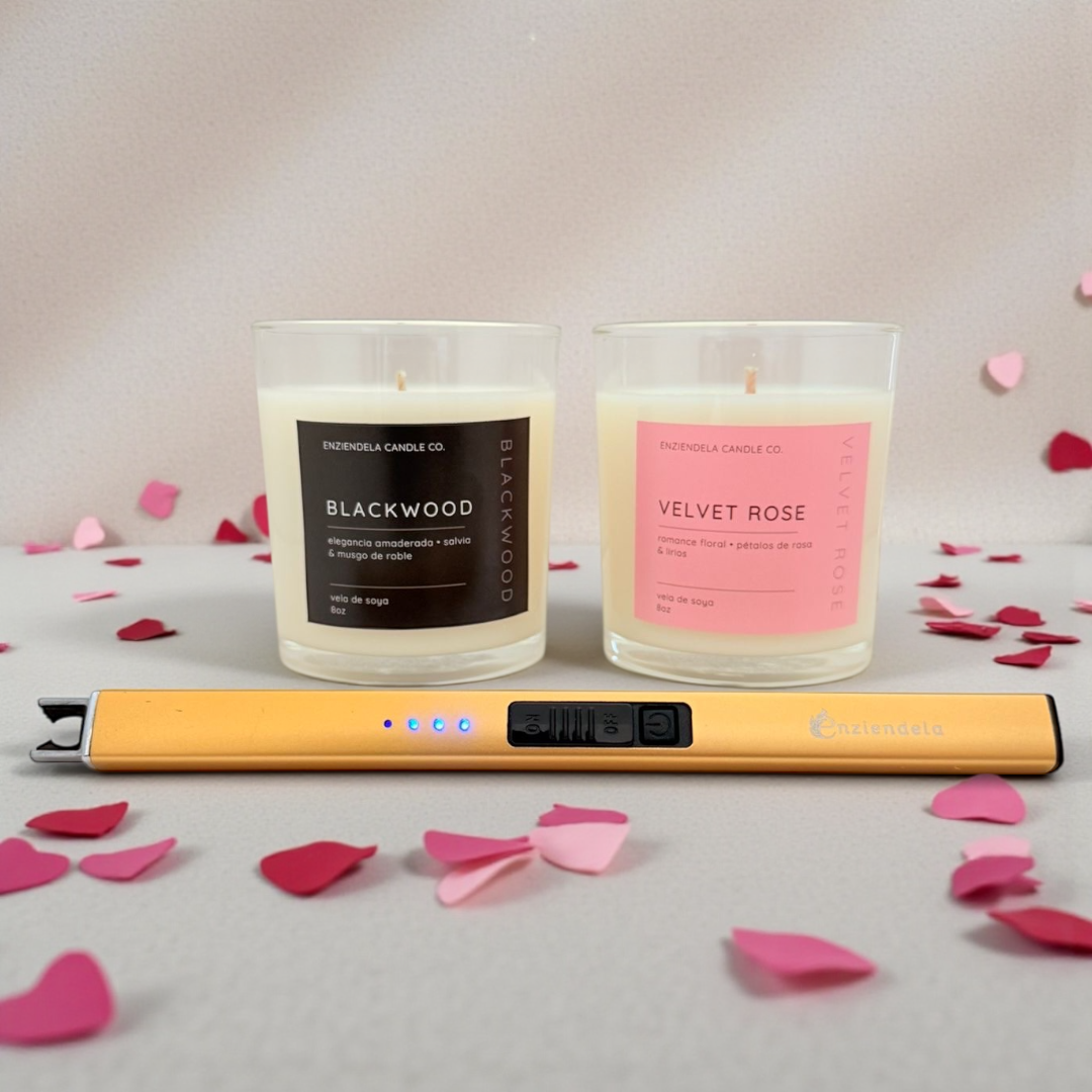 Bundle Regalo Completo • Blackwood + Velvet Rose + Encendedor Eléctrico