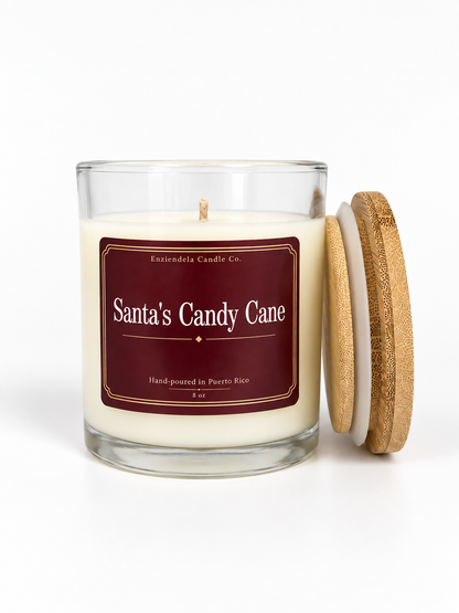 Santa's Candy Cane (Nueva) • Edición Especial • Vela Aromática Artesanal • 8oz