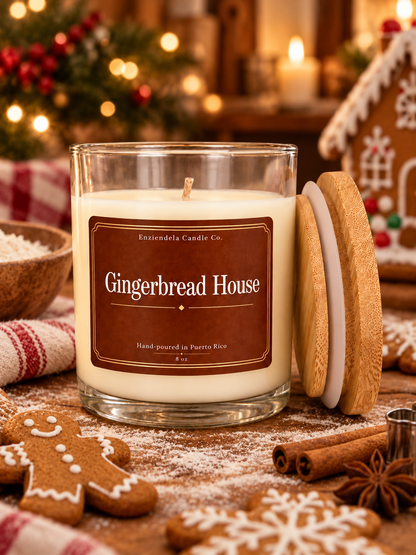 Gingerbread House • Edición Especial • Vela Aromática Artesanal • 8oz