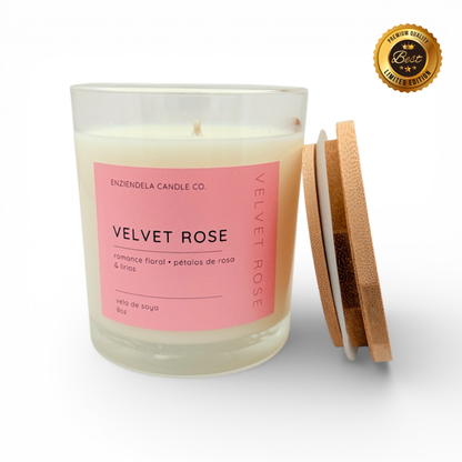 Velvet Rose • Vela Aromática Artesanal • Edición Limitada • 8oz