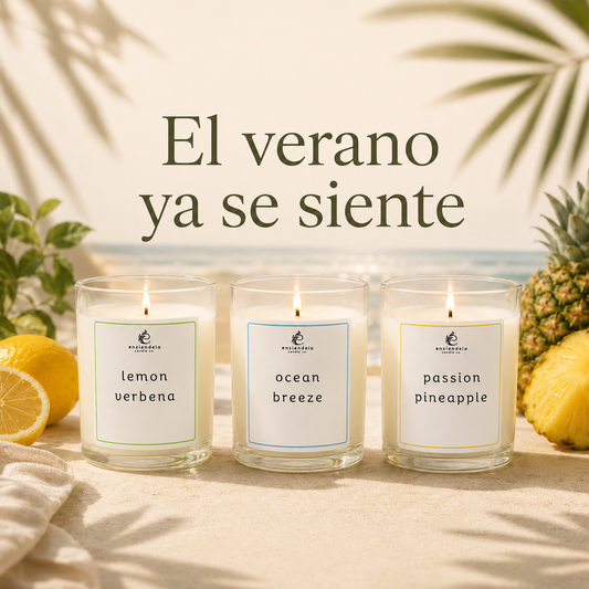 Bundle (tres velas) • Respira, Suelta & Vive • Ocean Breeze + Lemon Verbena + Passion Pineapple