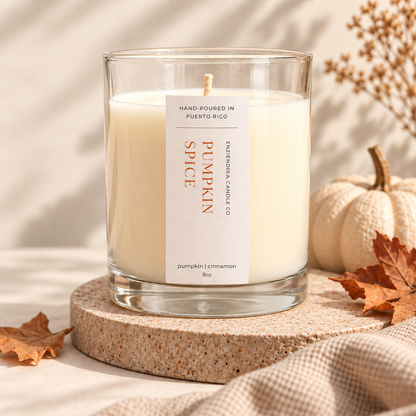 Pumpkin Spice • Edición Especial • Vela Aromática Artesanal • 8oz