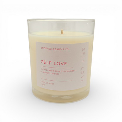 Self Love • Vela Aromática Artesanal + Tarjeta con afirmaciones • 8oz