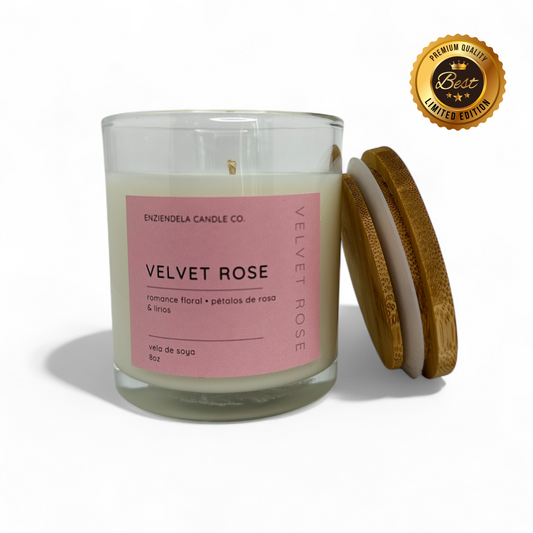 Velvet Rose • Vela Aromática Artesanal • Edición Limitada • 8oz