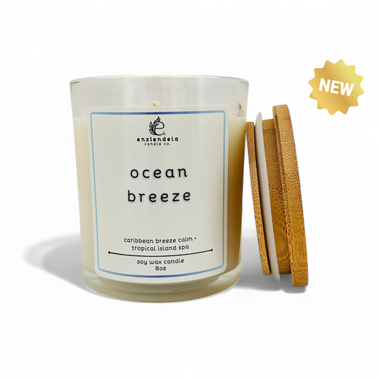 Ocean Breeze • Vela Aromática Artesanal • 8oz